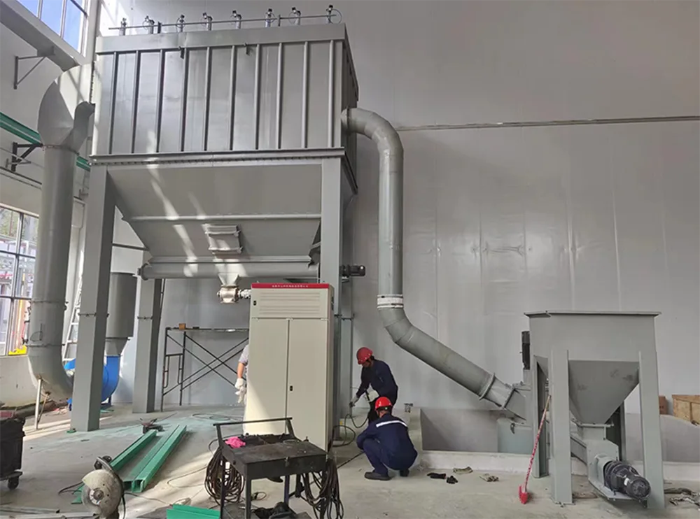 Dynamic air classifier used to control gypsum powder fineness